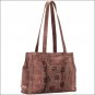 AMERICAN WEST LEATHER FLOWER CHILD LADIES SHOPPER TOTE SHOULDER HAND BAG PURSE