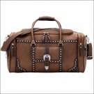 AMERICAN WEST BANDANA LAKE TAHOE LUGGAGE TRAVEL BAG CHESTNUT BROWN LEATHER
