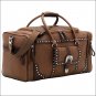 AMERICAN WEST BANDANA LAKE TAHOE LUGGAGE TRAVEL BAG CHESTNUT BROWN LEATHER