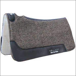 PROFESSIONAL CHOICE COWBOY FELT DELUXE AIR RIDE HORSE ROPER SADDLE PAD CHARCOAL
