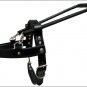 GH100-F HILASON BLACK PADDED GENUINE LEATHER SMALL GUIDE DOG HARNESS WITH HANDLE