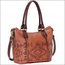 AMERICAN WEST LEATHER MYSTIC SHADOW LADIES BUCKET TOTE SHOULDER HAND BAG PURSE