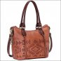 AMERICAN WEST LEATHER MYSTIC SHADOW LADIES BUCKET TOTE SHOULDER HAND BAG PURSE