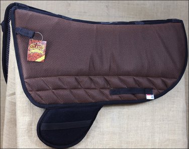 TA102F- HILASON WESTERN TREELESS SADDLE PAD GEL WITH ANTI SLIP - BROWN