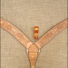 NEW HILASON WESTERN HAND TOOL LEATHER HORSE BREAST COLLAR TAN