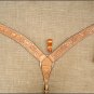 NEW HILASON WESTERN HAND TOOL LEATHER HORSE BREAST COLLAR TAN