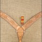 NEW HILASON WESTERN HAND TOOL LEATHER HORSE BREAST COLLAR TAN