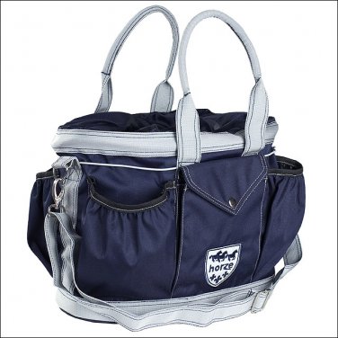 BLUE HORZE HORSE GROOMING KIT TOTE BAG 600D WATER RESISTANT DETACHABLE STRAP