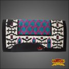 FE159-F HILASON WESTERN NEW ZEALAND WOOL HORSE SADDLE BLANKET WHITE BLACK PINK