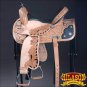 OS203RO 15" HILASON WESTERN LEATHER BARREL RACING TRAIL PLEASURE HORSE SADDLE