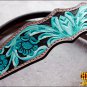 HILASON WESTERN LEATHER HORSE BRIDLE HEADSTALL FEATHER FRINGES TURQUOISE