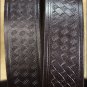BLACK 1.5in CASUAL LEATHER BELT EMBOSSED BASKET DESIGN MADE IN USA