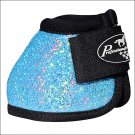 GLITTER TURQUOISE MED PROFESSIONAL CHOICE SECURE FIT OVERREACH HORSE BELL BOOTS