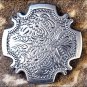 SET OF 4 ANTIQUE SILVER FINISH FLORAL BERRY CONCHOS RHINESTONE HEADSTALL SADDLE