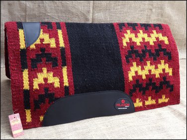FEP202 HILASON SHOW NEW ZEALAND WOOL SADDLE BLANKET WESTERN RODEO CRIMSON