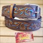 38" HILASON HAND MADE HEAVY DUTY BUFFALO HIDE LEATHER STICHED GUN HOLSTER BELT