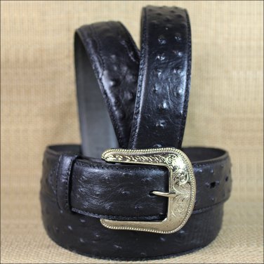 42x1 1/2" 3D BLACK MENS DRESS LEATHER BELT 3 PIECE INLAY REMOVABLE SILVER BUCKLE
