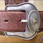 34 inch TONY LAMA WESTERN BROWN LEATHER PRIDE AGED BARK MEN BELT