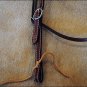 HILASON WESTERN HORSE LEATHER BROWBAND HEADSTALL DOUBLE PLY STITCHED
