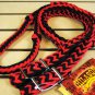 HILASON WESTERN LEATHER HORSE HEADSTALL  BREAST COLLAR REINS RED ZEBRA HAIR ON