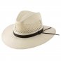SMALL STETSON DIGGER NATURAL SHANTUNG STRAW HAT MADE IN USA LEATHER BAND