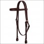 WEAVER LEATHER BROWN WESTERN TACK BRAHMA WEBB BROWBAND HORSE HEADSTALL BRIDLE