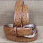 32 inch TONY LAMA MEN'S TAN OSTRICH PRINT LEATHER DRESS BELT