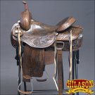 OS712ADB 16" HILASON WESTERN CUTTING CUTTER ROPING RANCH TRAIL COWBOY SADDLE