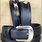 32x1 1/2" 3D BLACK MENS WESTERN FASHION LEATHER BELT REMOVABLE BUCKLE