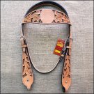 HILASON WESTERN LEATHER HORSE BRIDLE HEADSTALL HAND FLORAL CARVED TAN