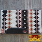FE353-F HILASON WESTERN NEW ZEALAND WOOL HORSE SADDLE BLANKET OFF WHITE BLACK