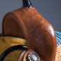 OS102NS-F WESTERN LEATHER BARREL RACING TRAIL PLEASURE SADDLE TURQUOISE ZEBRA 14