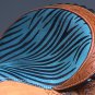 OS102NS-F WESTERN LEATHER BARREL RACING TRAIL PLEASURE SADDLE TURQUOISE ZEBRA 14