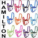1” HAMILTON PRODUCTS USA NYLON HORSE DURABLE ADJUSTABLE CHIN HALTER W/ SNAP