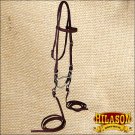 BROWN POLYPROPYLENE HORSE BROWBAND BRIDLE HEADSTALL SPLIT REINS BIT CURB CHAIN