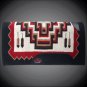 FE360-F HILASON WESTERN NEW ZEALAND WOOL HORSE SADDLE BLANKET BLACK MAROON