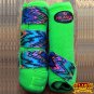 MEDIUM HILASON ZIGZAG LIME HORSE REAR LEG PROTECTION ULTIMATE SPORTS BOOT PAIR