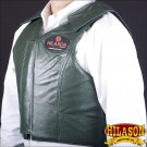 PV801F- HILASON LEATHER BAREBACK PRO RODEO BULL RIDING PROTECTIVE VEST - LRG