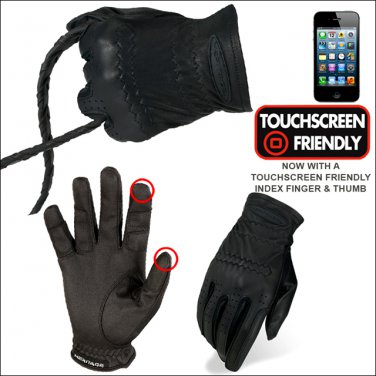 HERITAGE PRO-FIT SHOW LEATHER GLOVES HORSE EQUESTRIAN TRAINING SCHOOLING RIDING