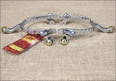 HILASON CHROME PLATED ROPING YOUTH SPUR TWISTED WIRE BAND