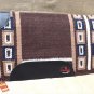 FEP305 HILASON WESTERN NEW ZEALAND WOOL HORSE SADDLE BLANKET BROWN