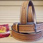 HILASON HAND MADE HEAVY DUTY BUFFALO HIDE LEATHER GUN HOLSTER BELT TAN
