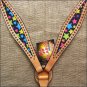 HILASON WESTERN LEATHER HORSE BREAST COLLAR TAN W/ STAR INLAY