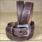 3D 44 x 1 1/2 INCH CRAZY CORRECT BROWN MEN'S WESTERN BASIC LEATHER BELT