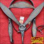 HILASON WESTERN LEATHER HORSE HEADSTALL BREAST COLLAR DARK BROWN RUSTIC VINTAGE