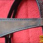HILASON WESTERN LEATHER HORSE HEADSTALL BREAST COLLAR DARK BROWN RUSTIC VINTAGE