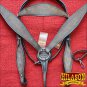 HILASON WESTERN LEATHER HORSE HEADSTALL BREAST COLLAR DARK BROWN RUSTIC VINTAGE