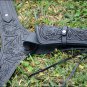 HILASON WESTERN GUN HOLSTER RIG CALIBER HAND TOOLED LEATHER COWBOY BLACK SIZE 44