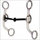 HILASON STAINLESS STEEL TRAINING HORSE BIT STEEL WOOD SCREW SNAFFLE MOUTH