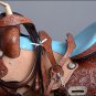 FI120F- WESTERN BARREL RACING TRAIL SADDLE 15 WITH BRIDLE BREAST COLLAR SET